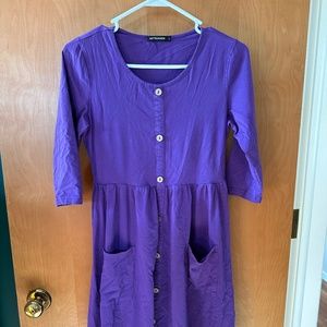 Purple 3/4 sleeve dress size small